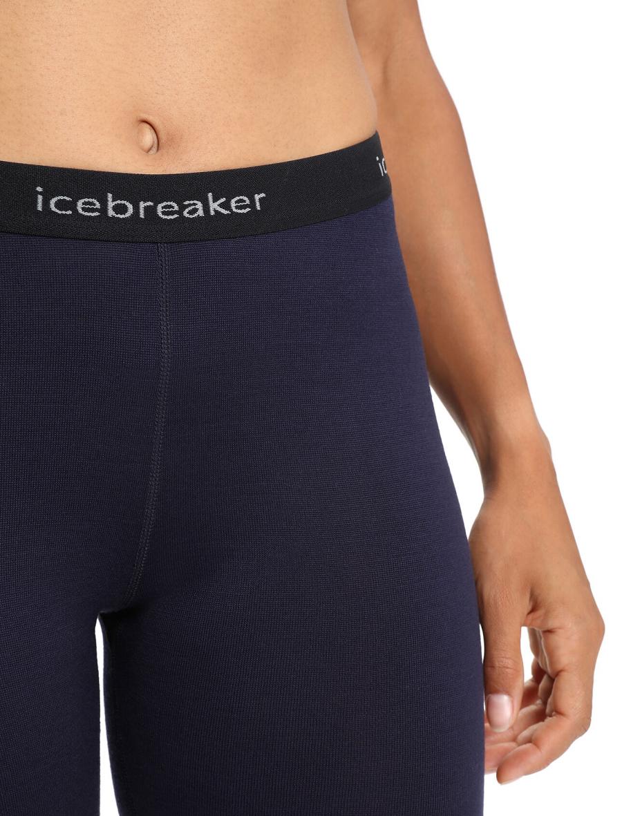 Icebreaker Merino 260 Tech Thermal Leggings Női Base Layers Sötétkék | HU 1924VRWD